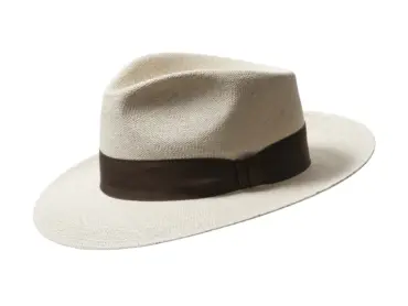 Panamahut Fedora Bogart mit Rebsband in Schwarz oder Braun