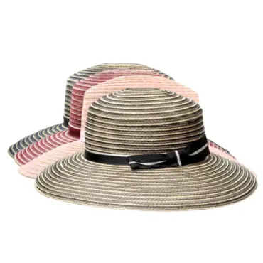 Damen Sommerhut Freiamt Hilfikerin mit breiter Krempe und Schleifenband