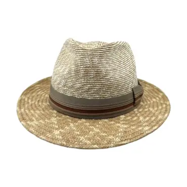Panama-/Strohhut Freiamt HermetschwilerIn natur mit cognacfarbenem Doppelband