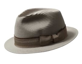 Strohhut Trilby Freiamt OberlunkhoferIn natur mit sandfarbenem Hutband