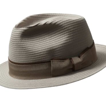 Strohhut Trilby Freiamt OberlunkhoferIn natur mit sandfarbenem Hutband