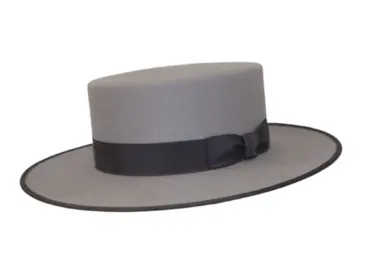 Vaquero Filzhut mit flacher Krone und Rebsband als Garnitur