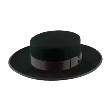 Vaquero Filzhut mit flacher Krone und Rebsband als Garnitur