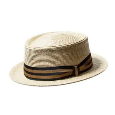 Strohhut Trilby Freiamt TägligerIn natur mit gold-schwarzem Hutband