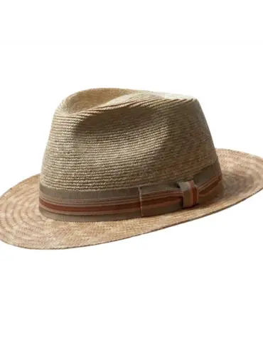 Panama-/Strohhut Freiamt HermetschwilerIn natur mit cognacfarbenem Doppelband