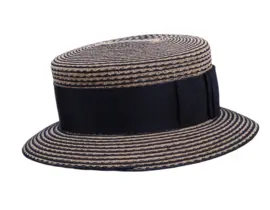 Damenhut Freiamt Lindenbergerin mit Rebsband und Masche in Marine