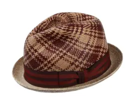 Player-Hut Freiamt Nesselnbacher mit Karomuster und gestreiftem Hutband