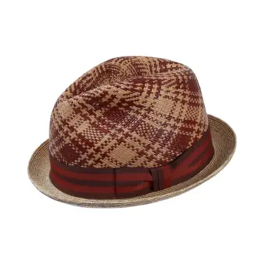 Player-Hut Freiamt Nesselnbacher mit Karomuster und gestreiftem Hutband