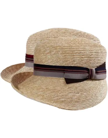 Panama Strohhut City natur/rost mit farbigem Rebsband