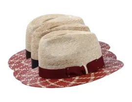 Panama Strohhut City natur/rost mit farbigem Rebsband