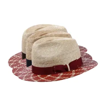 Panama Strohhut City natur/rost mit farbigem Rebsband