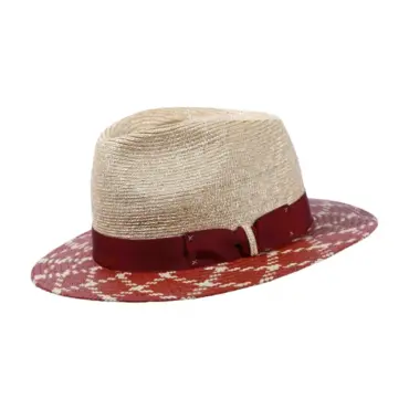Panama Strohhut City natur/rost mit farbigem Rebsband