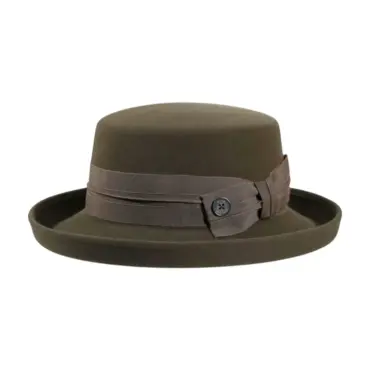 Damen Aufschlaghut Velours in Schwarz, Camel und Moos – Handmade Schweiz