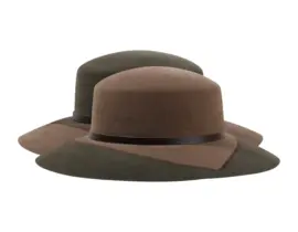 Cloche Velourshut in Moosgrün und Schlamm – Handmade Schweiz