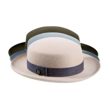 Aufschlaghut Wolle „Teo Cotone“ mit Denim-Baumwollband