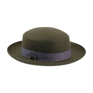 Aufschlaghut Wolle „Teo Cotone“ mit Denim-Baumwollband