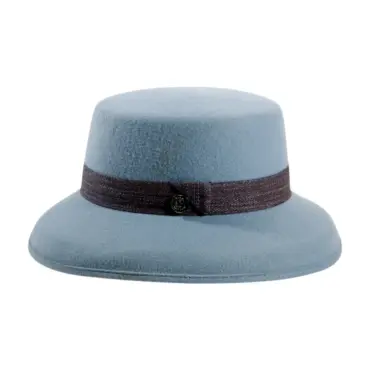 Cloche Wolle Teo Cotone in Elfenbein, Blau und Moos – Handmade Schweiz