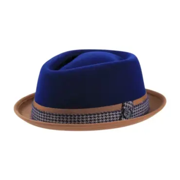 Player Diamant Shape Velours Haarfilzhut zweifarbig