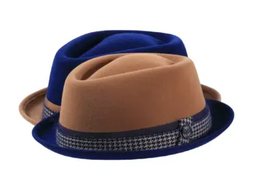 Player Diamant Shape Velours Haarfilzhut zweifarbig