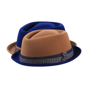 Player Diamant Shape Velours Haarfilzhut zweifarbig
