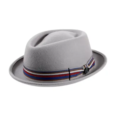 Diamant Shape Wollfilzhut „Striped“ mit gestreiftem Hutband