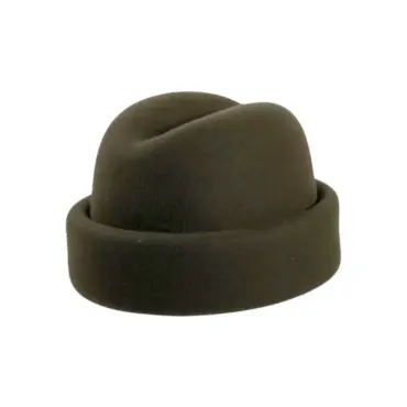 Moderner Toque Hut aus 100% Wollfilz – Schweizer Handarbeit