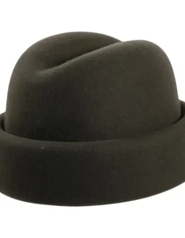 Moderner Toque Hut aus 100% Wollfilz – Schweizer Handarbeit