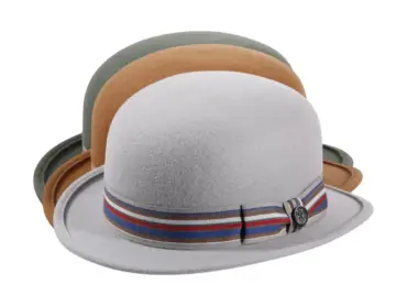 Urban Bowler Wollfilz mit gestreiftem Hutband