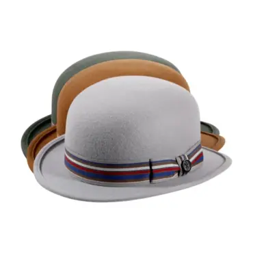 Urban Bowler Wollfilz mit gestreiftem Hutband