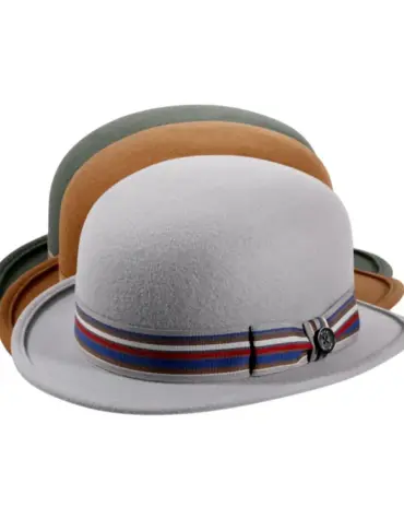 Urban Bowler Wollfilz mit gestreiftem Hutband