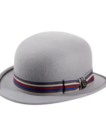 Urban Bowler Wollfilz mit gestreiftem Hutband