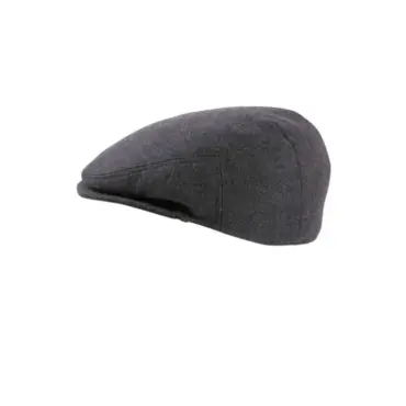 chiebermütze anthrazit mit ausklappbarem Ohrenschutz, Handarbeit Risa