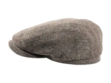 Schiebermütze pure Wool braun & anthrazit – Handarbeit Risa