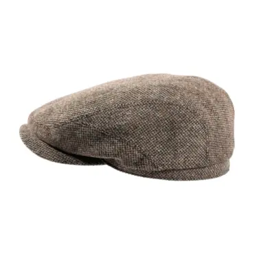 Schiebermütze pure Wool braun & anthrazit – Handarbeit Risa