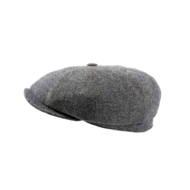 Paperboy Wollmütze mit Ziernaht, Farben Rost, Navy, Silber