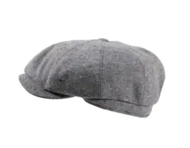 Paperboy Wollmütze Tito in Tweed-Muster, Kakao oder Jeans