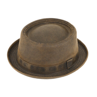 Stoffhut Pork Pie gewaschene Baumwolle – hochwertige Kopfbedeckung von Fiebig bei Hut Factory Schweiz