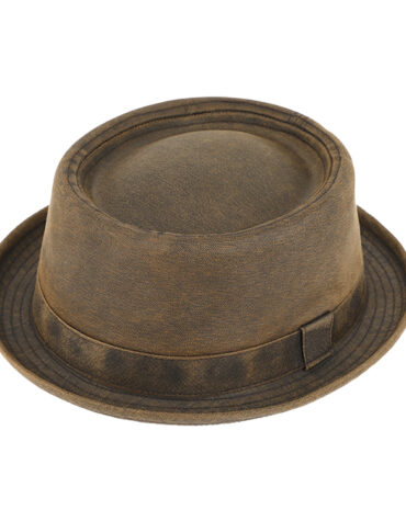 Stoffhut Pork Pie gewaschene Baumwolle – hochwertige Kopfbedeckung von Fiebig bei Hut Factory Schweiz
