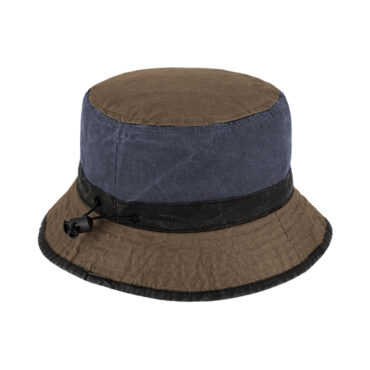 Fischerhut gewaschene Baumwolle mit Tunnelzug – hochwertige Kopfbedeckung von Fiebig bei Hut Factory Schweiz