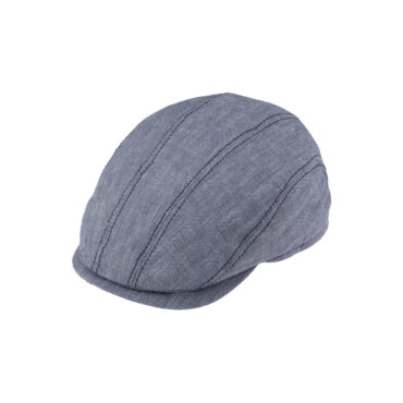 Flatcap Leinen leichtes Fischgrät mit Steg UV-Schutz – hochwertige Kopfbedeckung von Fiebig bei Hut Factory Schweiz