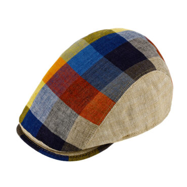 Flatcap bunt kariert UV-Schutz – hochwertige Kopfbedeckung von Fiebig bei Hut Factory Schweiz