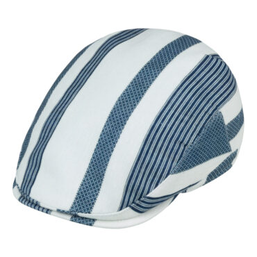 Flatcap Leinen zweifarbig gestreift – hochwertige Kopfbedeckung von Fiebig bei Hut Factory Schweiz