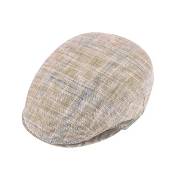 Flatcap Leinen Karomuster – hochwertige Kopfbedeckung von Fiebig bei Hut Factory Schweiz
