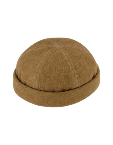 Dockermütze Leinen mit Kontrastnähten UV-Schutz – hochwertige Kopfbedeckung von Fiebig bei Hut Factory Schweiz