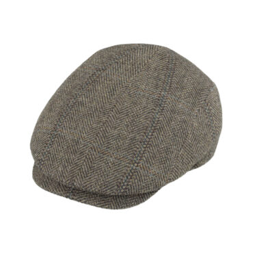 Flatcap Schurwolle Harris Tweed Fischgrät meliert – hochwertige Kopfbedeckung von Fiebig bei Hut Factory Schweiz
