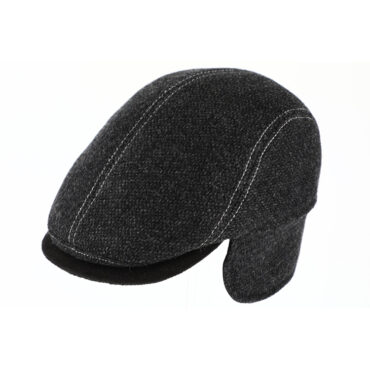 Flatcap Wollmix melange mit Ohrenklappen – hochwertige Kopfbedeckung von Fiebig bei Hut Factory Schweiz