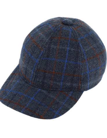 Baseballcap Shetlandwolle Fischgrät bunte Streifen – hochwertige Kopfbedeckung von Fiebig bei Hut Factory Schweiz