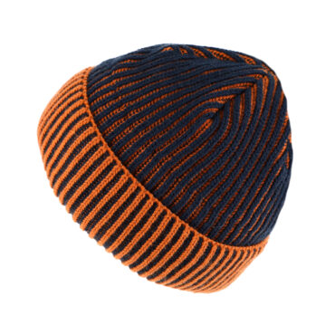 Strickbeanie zweifarbig gerippt mit Umschlag – hochwertige Kopfbedeckung von Fiebig bei Hut Factory Schweiz