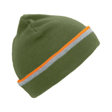 Strickmütze Beanie reflektierender Streifen – hochwertige Kopfbedeckung von Fiebig bei Hut Factory Schweiz