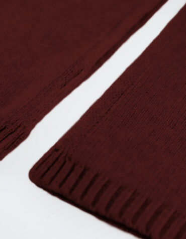 Schal Merinowolle gestrickt uni – hochwertige Kopfbedeckung von Fiebig bei Hut Factory Schweiz